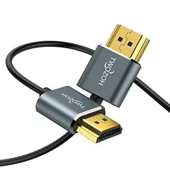 Ultra-Thin HDMI to HDMI Cable 1FT, Hyper Slim HDMI 2.0 1Ft THIN HDMI 1-Pack