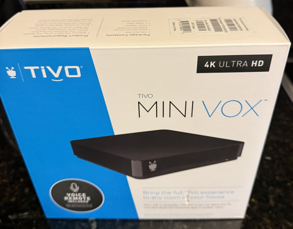 TiVo Mini VOX 4K Ultra HD (TCDA95000) with Voice Remote – Lifetime Service!