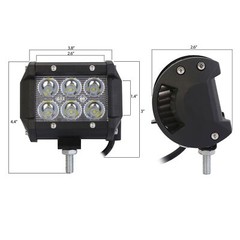 4x 4″ inch 18W Flood Led Work Light Fog Reverse Cube Pods Offroad SUV ATV UTE