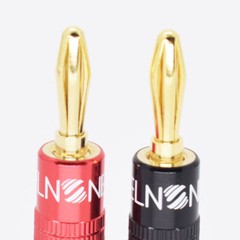 100pcs ELNONE High Quality Gold Plated Speaker Banana Plug Male Audio Connectors