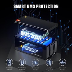 36V 105Ah LiFePO4 battery 200A BMS with 43.8V 25A charger for golf carts