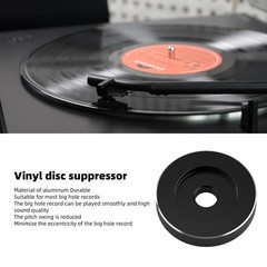 45 Record Adapter For 7 Inch Vinyl Record Players Turntables Aluminum Black