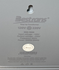 Bestrans Step Up Transformer 120v to 220v 1000W Power Transformer BSB-1000 EUC