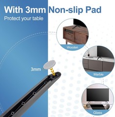 Quick Install TCL TV Base Stand – Supports 28″ to 65″ TVs, Durable ABS