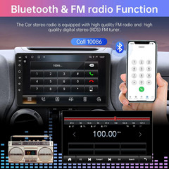 64GB For Jeep Wrangler 2007-2017 Car Stereo Apple CarPlay Android 15 Radio GPS