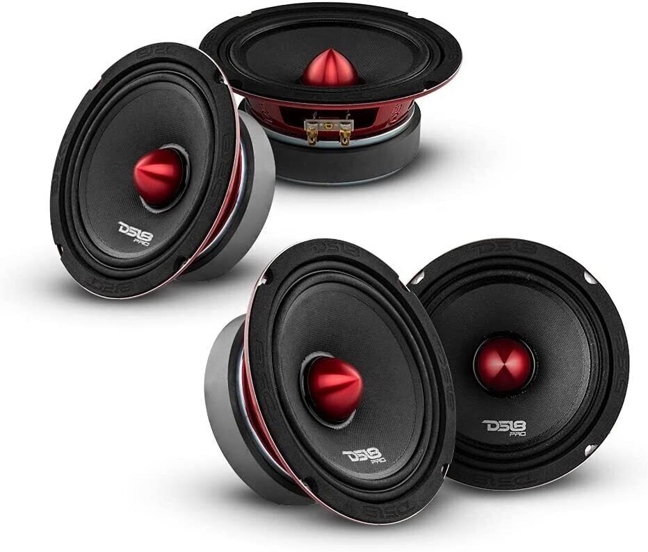 4 DS18 PRO-X6.4BM 2000 Watt 6.5″ Midrange Speakers Bullet Car Loudspeakers 4 Ohm