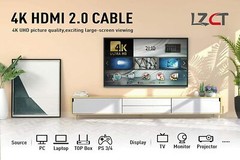 LZCT 4K High Speed HDMI Cable 50FT W/Ethernet HDMI 2.0 Support 4K@60Hz Dolby 7.1