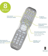 Philips Elite Plus•8 Device Audio/Video Bluetooth Programmable Universal Remote.