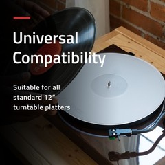 Fluance Acrylic Turntable Platter Mat, Reduce Vibrations, Improve Sound Clarity
