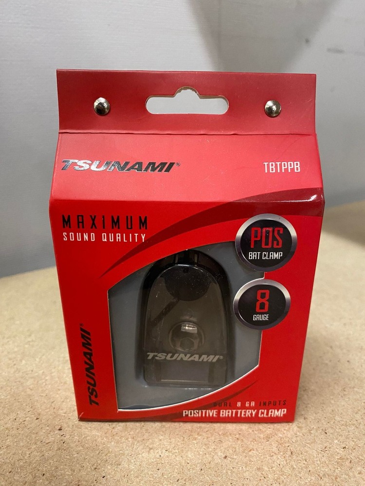 Metra Tsunami TBTPPB POS Zinc Alloy Positive Battery Clamp Dual 8 Gauge Inputs