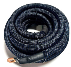 BIG 3 Upgraded BLUE/BLACK 1/0 AWG Gauge Copper Snakeskin Cable Alternator Wire