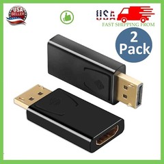 2 x Display Port to HDMI Male Female Adapter Converter DisplayPort DP to HDMI