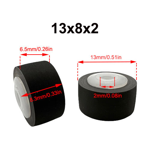Pinch roller for most cassette decks boomboxes 13 x 8.3 x 2/2.5 Akai Sony Sharp