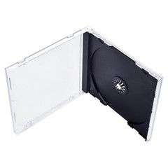 200 CD DVD 10.4mm Standard Single Jewel Case Box Black Removable Tray