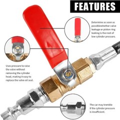 Air Valve Holder Pressure Pipe Cylinder Leakage Testing Assistant Tool with Ball