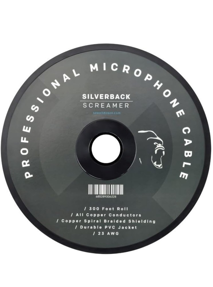 Sewell Silverback Screamer Bulk XLR Cable, 300 ft. Spool, Pure Copper, OFC, F…