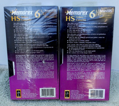 (4) Memorex High Standard Video Cassette T-130 VHS 6 1/2 Hours New Sealed