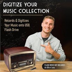 AM/FM Radio & CD Player, Bluetooth/USB Hi-Fi System