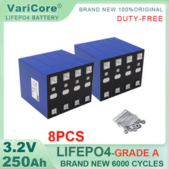 8pcs 3.2V LiFePO4 Battery 320AH 280ah 200ah 150ah 105ah DIY 12v 24V Automotive