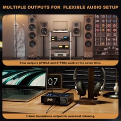Ampapa Q1 Bluetooth USB DAC w/ ESS9039+AK4493 Chip, XMOS XU316, VU Meters