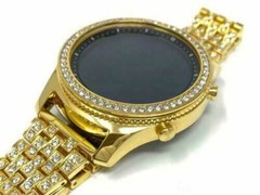 24K GOLD Plated Samsung Gear S3 Classic DIAMOND Rhinestone Band And Bezel Custom