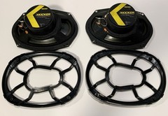 KICKER ESC693 6x9in 3-Way Car Speakers 75W RMS 350W Peak 4 Ohm 48ESC693