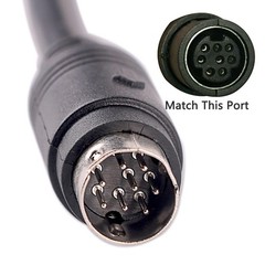 3M 9.8 FT Mini DIN 8 Pin Male To Bare Wire End Adapter Cable MD8 Connector