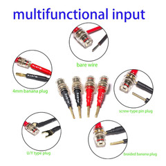 Suanqi Flex Pin Banana Plugs to 4Mm Female Banana Jack Speaker Audio Adapter for