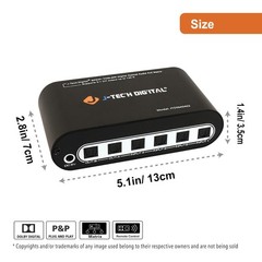SPDIF TOSLINK Optical Audio Matrix Switch 4×2 Digital Audio Switcher 4 Inputs…