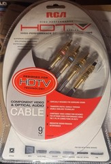 RCA HDTV Component Video & Optical Audio Cable 9 ft – Lot of (2) HD9CHP / NIP