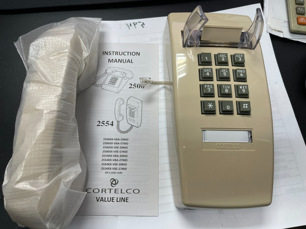 Cortelco 2554 -ASH 255444-VBA -20md Wall Phone