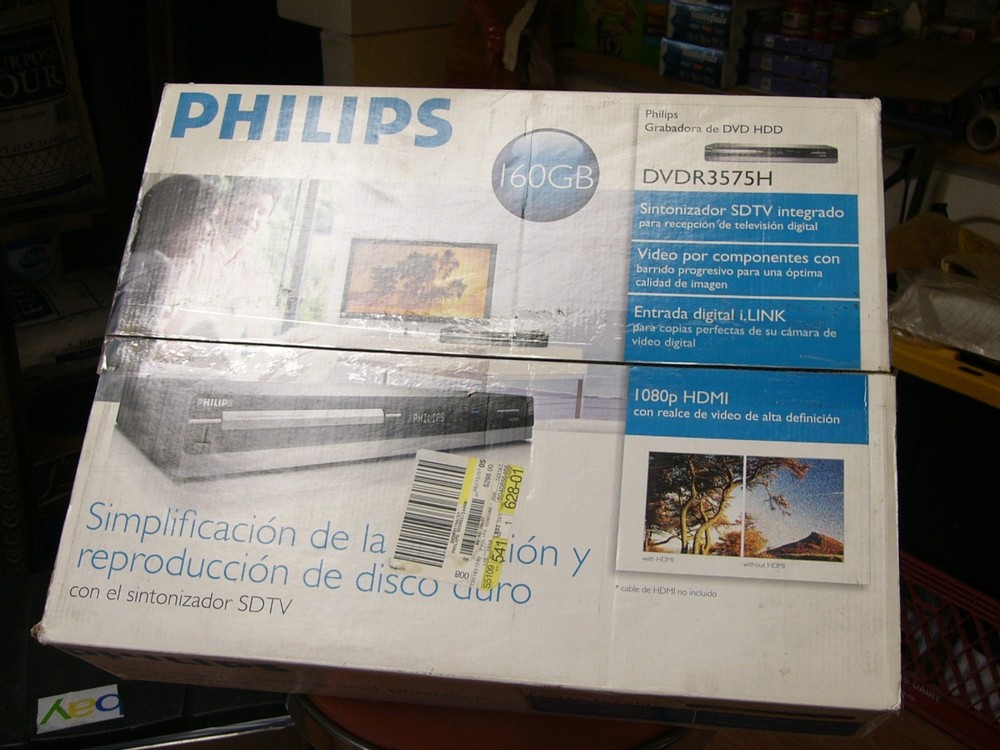 NEW Philips DVDR3575H/37 DVD 160GB HDD Recorder Player w SDTV Tuner 1080p HDMI