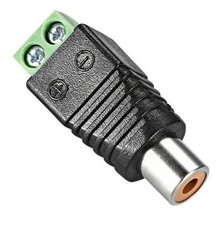 5-Pack RCA Female to AV Screw Terminal Audio Video Connector Adapter Converters