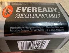 Eveready No. 1209 Super Heavy Duty 6V Lantern Battery Carbon Zinc Coil New HTF