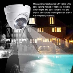 8MP Dome TVI AHD CCTV 4IN1 Camera Color Night Vision Metal Housing 2.8mm