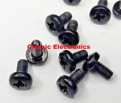 Lot of 10 Pcs. M3 X 6MM Black Oxide Finish CB Radio Case Screws For Cobra Uniden