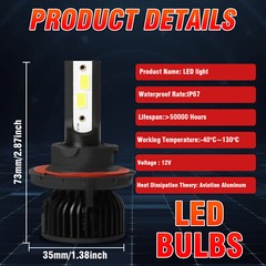 For GMC Yukon 2007-2014 6000K White LED Headlight Hi/Lo Beam Fog Light Bulbs P4C