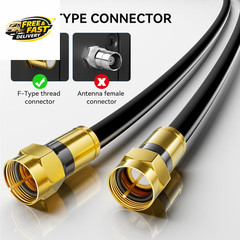 RG6 Coaxial Cable, 3FT 6FT 10FT 15FT 25FT 50FT 100FT Coax Cable Cord with