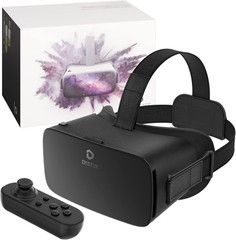 DESTEK V5 VR Headset for Phone with Controller, Anti-Blue light 110° FOV – Black