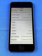 Apple iPod Touch 6th Gen A1574 32GB SPACE GRAY Tested No iCloud No MDM