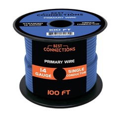 BEST CONNECTIONS Automotive Primary Wire – 100ft Various Color & Gauge Options