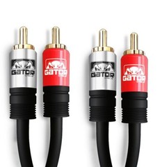 2-RCA to 2-RCA Cable Male Stereo Audio Patch Coaxial Cord L/R Gold Plated Plug