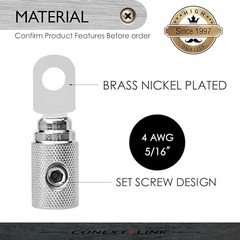 Conext Link RT4N-2 Set Screw Ring Terminal 2 Pack () 4 Gauge Nickel