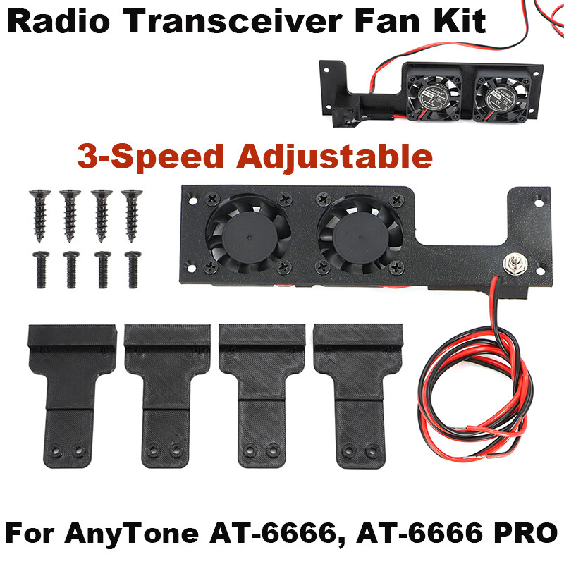 Radio Transceiver Fan Kit For AnyTone AT-6666,T-6666 PRO Radioddity QT-80,SR-447