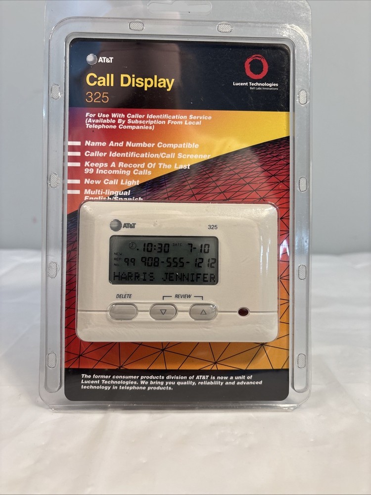AT&T Call Display 325 Caller ID Lucent Technologies 1997 Vintage NEW NOS