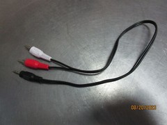 (1)3.5mm Male to 2RCA Male Cable Adapter Y Splitter Stereo 1/8 AUX to 2RCA Cord