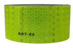 Fluorescent Yellow Green Reflective Tape DOT-C2 Conspiciuity Tape – COMMERCIAL