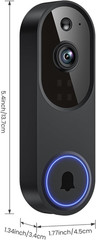 Wireless Video Doorbell Camera AI Human Detection 2 Way Audio Night Vision 2.4G