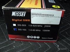 Nissei Model DG-103 Digital SWR/Wattmeter – 1200W 1.6-60 MHz