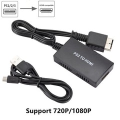 PS2 to HDMI Converter Video Adapter HD for PlayStation 1/2/3 1080P HDTV Monitor